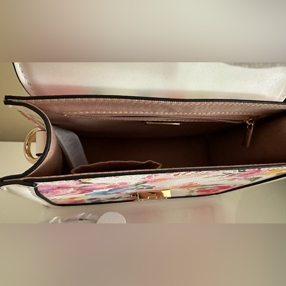 Aldo Floral Crossbody Bag - White and Pink - Picture 8 of 13